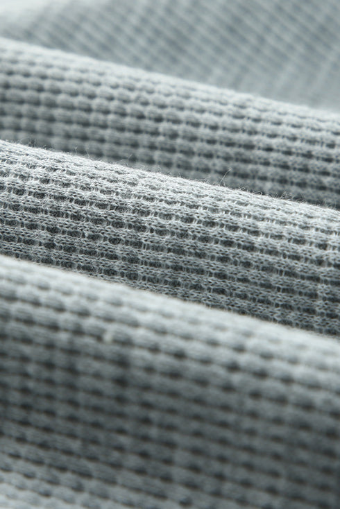 Ribbed Zipper Sweatshirt and High Waist Shorts Set